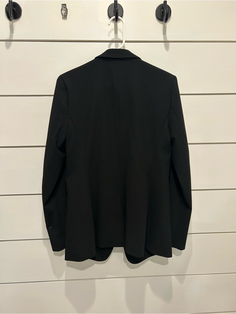 Ann Taylor Black Longline Blazer Size 6T Tall One Button Career Jacket - Picture 3 of 7